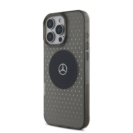 Apple iPhone 16 Pro Kılıf Mercedes Benz Orjinal Lisanslı M-safe Şarj Özellikli Yıldız Desenli Transparan Kapak
