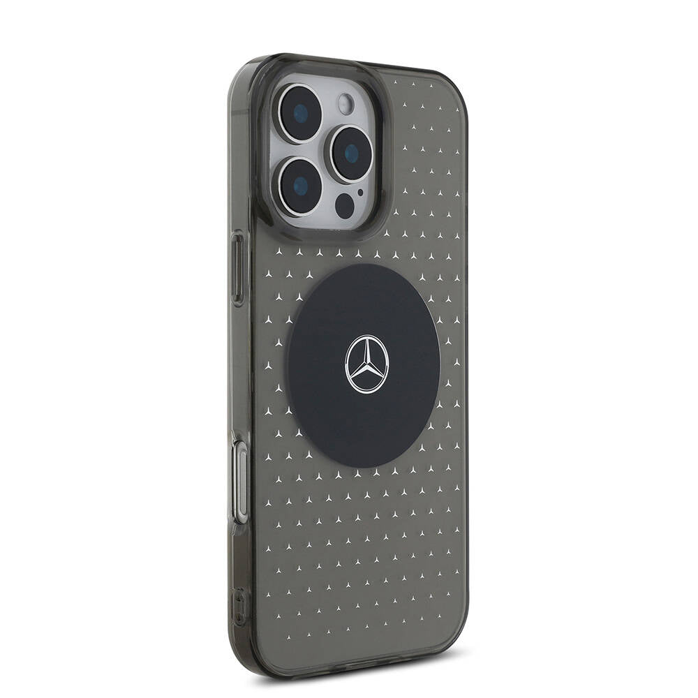 Apple iPhone 16 Pro Kılıf Mercedes Benz Orjinal Lisanslı M-safe Şarj Özellikli Yıldız Desenli Transparan Kapak
