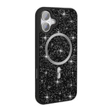 Apple iPhone 16 Pro Kılıf Pırlanta Tasarımlı M-safe Şarj Özellikli Zore Mozaik Silikon Kapak
