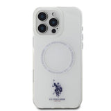 Apple iPhone 16 Pro Kılıf U.S. Polo Assn. Orjinal Lisanslı M-safe Şarj Özellikli IML Double Horse Logolu Ring Kapak