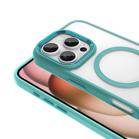 Apple iPhone 16 Pro Kılıf Wireless Şarj Özellikli Zore Krom M-safe Silikon Kapak