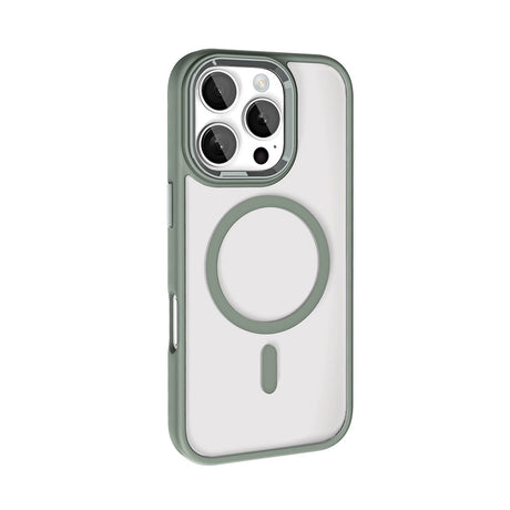 Apple iPhone 16 Pro Kılıf Wireless Şarj Özellikli Zore Krom M-safe Silikon Kapak
