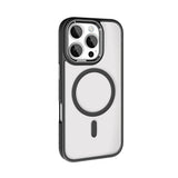 Apple iPhone 16 Pro Kılıf Wireless Şarj Özellikli Zore Krom M-safe Silikon Kapak