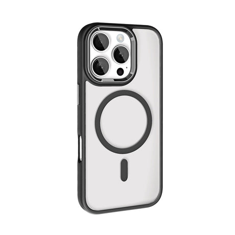 Apple iPhone 16 Pro Kılıf Wireless Şarj Özellikli Zore Krom M-safe Silikon Kapak