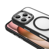 Apple iPhone 16 Pro Kılıf Wireless Şarj Özellikli Zore Krom M-safe Silikon Kapak
