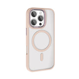 Apple iPhone 16 Pro Kılıf Wireless Şarj Özellikli Zore Krom M-safe Silikon Kapak