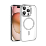Apple iPhone 16 Pro Kılıf Wireless Şarj Özellikli Zore Krom M-safe Silikon Kapak