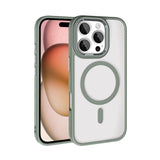 Apple iPhone 16 Pro Kılıf Wireless Şarj Özellikli Zore Krom M-safe Silikon Kapak