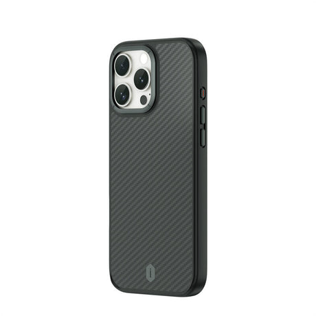 Apple iPhone 16 Pro Kılıf Wiwu DCC-205 M-safe Şarj Özellikli Aramid Fiber Tasarım Kevlar Kapak