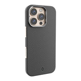 Apple iPhone 16 Pro Kılıf Wiwu DCC-208 M-safe Şarj Özellikli Kamera Standlı Aramid Fiber Tasarım Kevlar Kapak