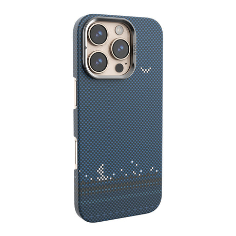 Apple iPhone 16 Pro Kılıf Wiwu DCC-209 M-safe Şarj Özellikli Kamera Standlı Aramid Fiber Tasarım Kevlar Kapak