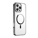 Apple iPhone 16 Pro Kılıf Wiwu MCC-101 iShield Pro Serisi M-safe Şarj Özellikli Crystal Sert PC Kapak