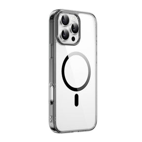 Apple iPhone 16 Pro Kılıf Wiwu MCC-101 iShield Pro Serisi M-safe Şarj Özellikli Crystal Sert PC Kapak
