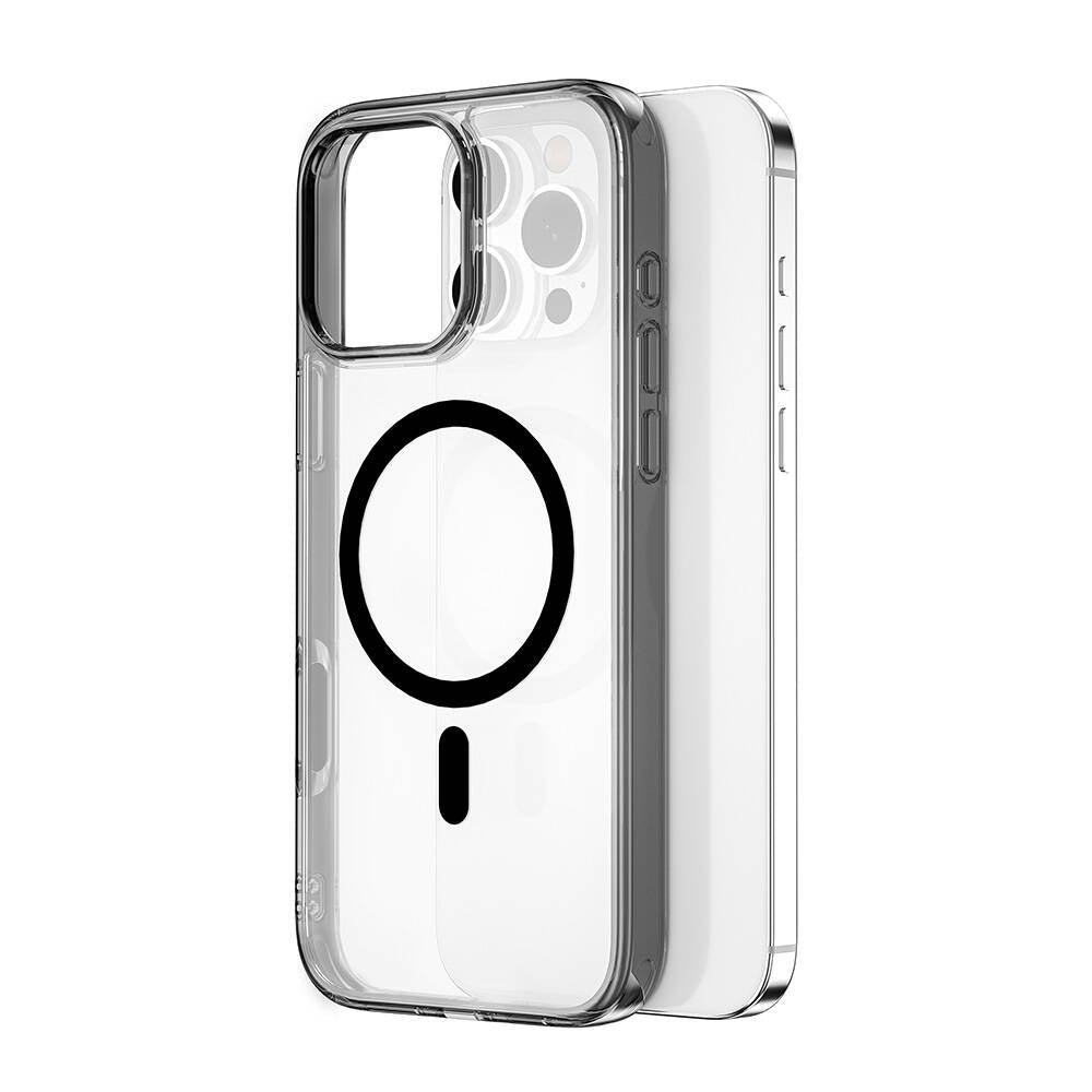 Apple iPhone 16 Pro Kılıf Wiwu MCC-101 iShield Pro Serisi M-safe Şarj Özellikli Crystal Sert PC Kapak