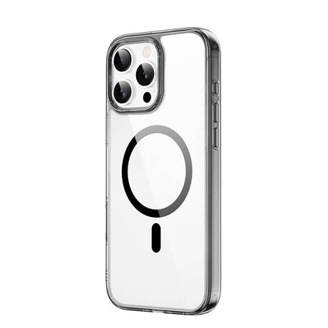 Apple iPhone 16 Pro Kılıf Wiwu MCC-101 iShield Pro Serisi M-safe Şarj Özellikli Crystal Sert PC Kapak