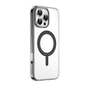 Apple iPhone 16 Pro Kılıf Wiwu MCC-201 iShield Ultra Serisi M-safe Şarj Özellikli Standlı Crystal Sert PC Kapak