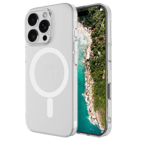 Apple iPhone 16 Pro Kılıf Zore M-safe Şarj Özellikli Şeffaf Tek Kamera Çerçeveli Porto Kapak
