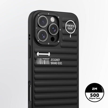 Apple iPhone 16 Pro M-safe Şarj Özellikli Kılıf Mat Renkli Tasarım Youngkit Original Serisi Kapak