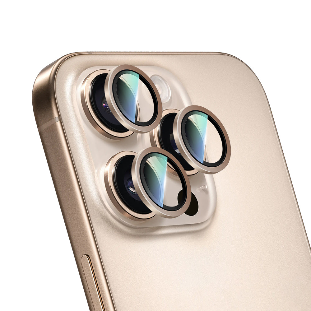 Apple iPhone 16 Pro Max CaseWorld Alloy Two-Color Serisi Lens Koruyucu
