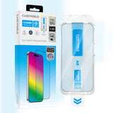 Apple iPhone 16 Pro Max CaseWorld Applicator Serisi 2.5D Eyesafe Mavi Işık Teknolojili Safir 0.33mm Temperli Cam Ekran Koruyucu + Uygulama Aparatı