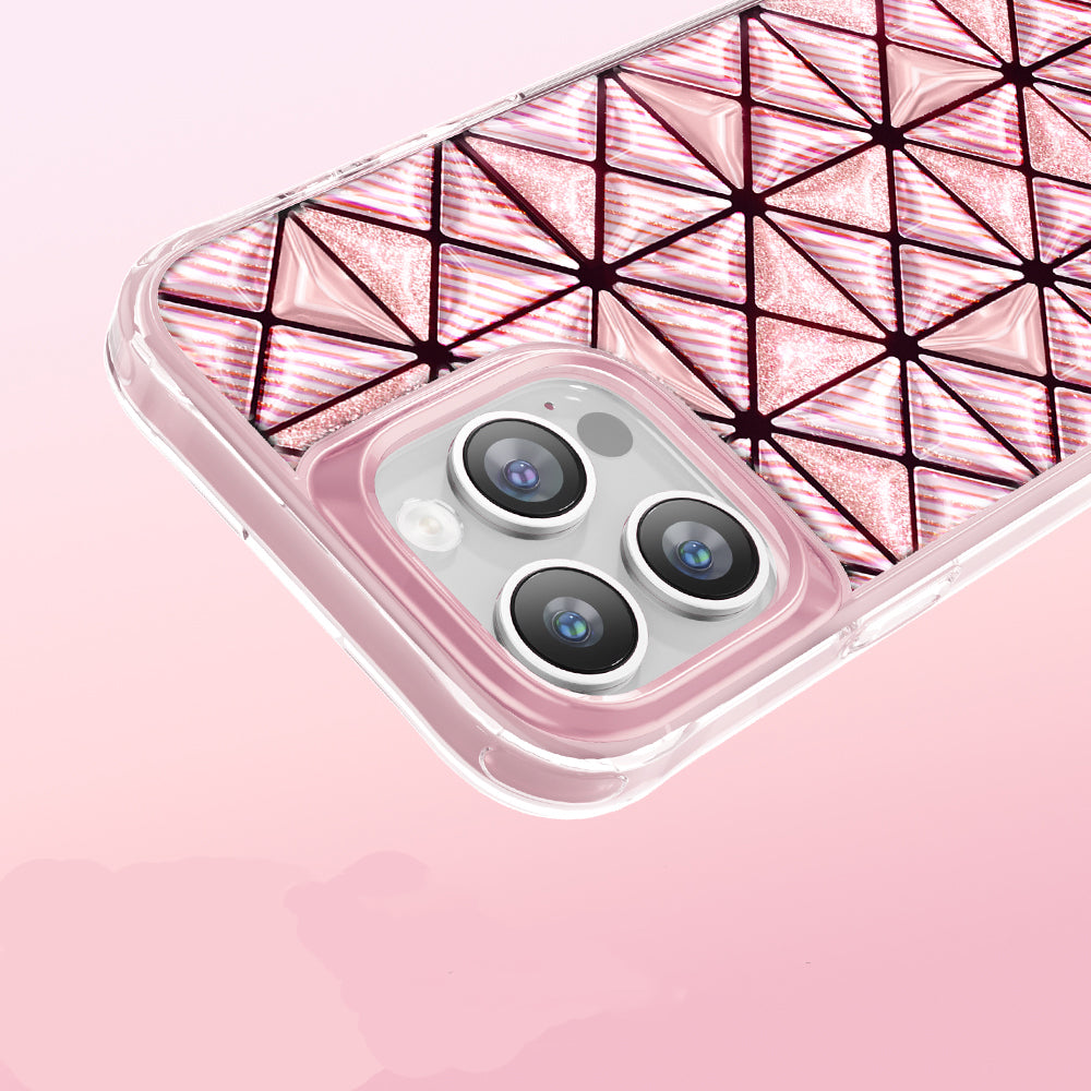 Apple iPhone 16 Pro Max Kılıf 3D Buz Blok Desenli Zore Paris Kairo TPU Kapak