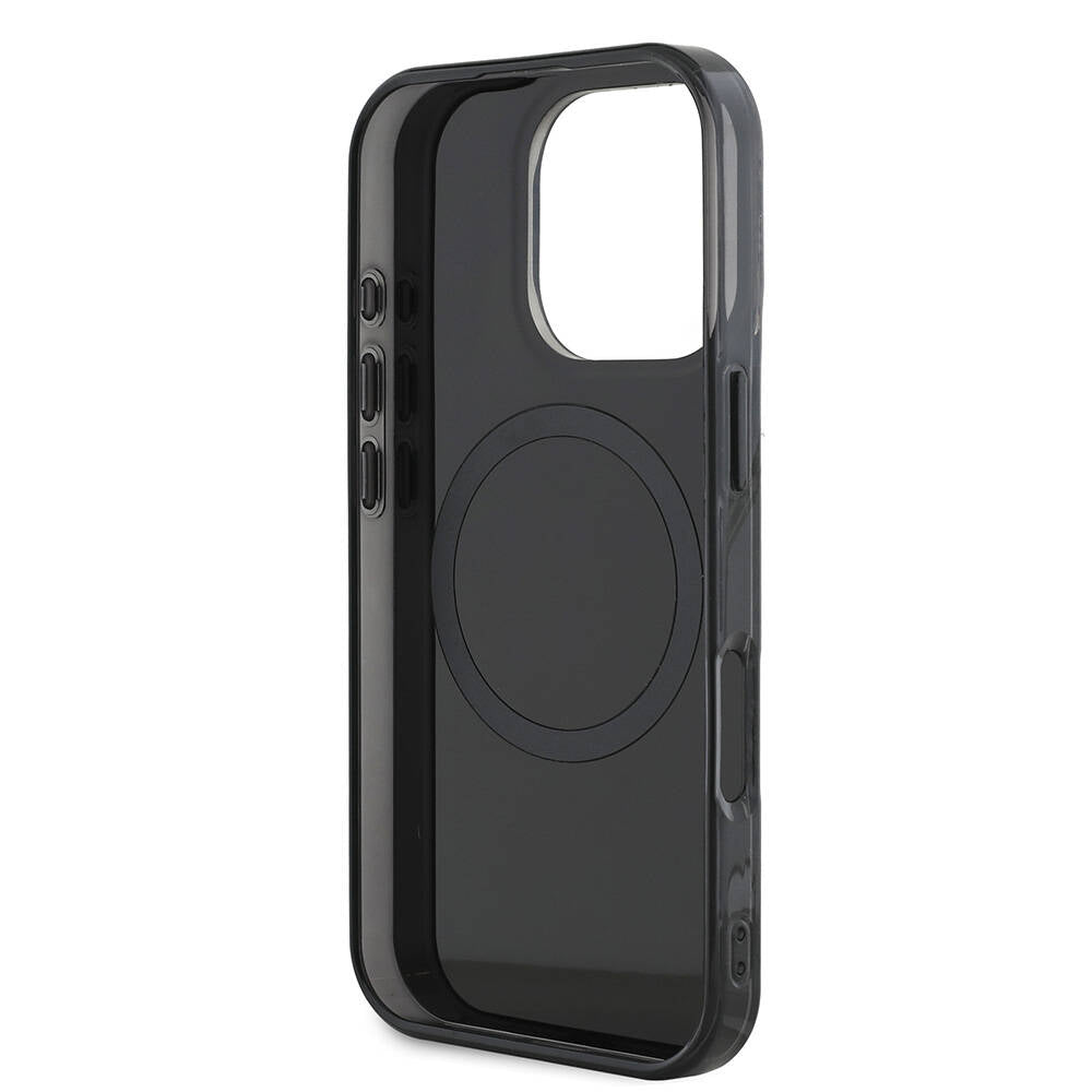 Apple iPhone 16 Pro Max Kılıf AMG Orjinal Lisanslı M-safe Şarj Özellikli Çift Katmanlı Kırmızı Çapraz Çizgili Kapak