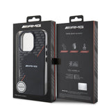 Apple iPhone 16 Pro Max Kılıf AMG Orjinal Lisanslı M-safe Şarj Özellikli Çift Katmanlı Kırmızı Çapraz Çizgili Kapak