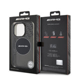 Apple iPhone 16 Pro Max Kılıf AMG Orjinal Lisanslı M-safe Şarj Özellikli IML Baskı Logolu Smoked Kapak