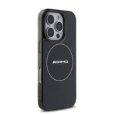Apple iPhone 16 Pro Max Kılıf AMG Orjinal Lisanslı M-safe Şarj Özellikli IML Baskı Logolu Smoked Kapak