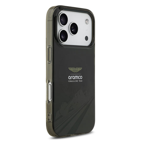 Apple iPhone 17 Pro Kılıf Aston Martin Orjinal Lisanslı M-safe Şarj Özellikli IML Baskı Logolu Formula Tasarımlı Kapak