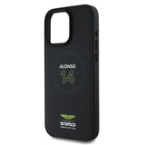 Apple iPhone 16 Pro Max Kılıf Aston Martin Orjinal Lisanslı M-safe Şarj Özellikli PU Deri Alonso 14 Baskılı Kapak