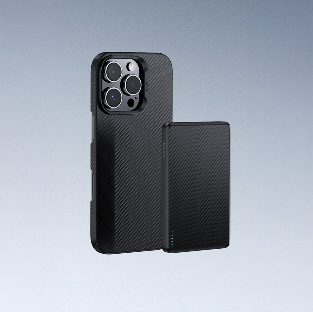 Apple iPhone 16 Pro Max Kılıf Benks M-safe Şarj Özellikli Metal Kamera Çerçeveli Magnetik ArmorAir 600D Kevlar Fiber Kapak