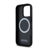 Apple iPhone 16 Pro Max Kılıf BMW Orjinal Lisanslı M-safe Şarj Özellikli M Logolu Üç Çizgili Dikiş Detaylı Meshed Tricolor Stripes Kapak