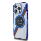 Apple iPhone 16 Pro Max Kılıf BMW Orjinal Lisanslı M-safe Şarj Özellikli M Logolu Üç Renk Çizgili Motorsport Circle Kapak