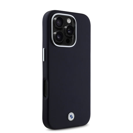 Apple iPhone 16 Pro Max Kılıf BMW Orjinal Lisanslı M-safe Şarj Özellikli Metal Logolu Tam Kaplama Deri Kapak