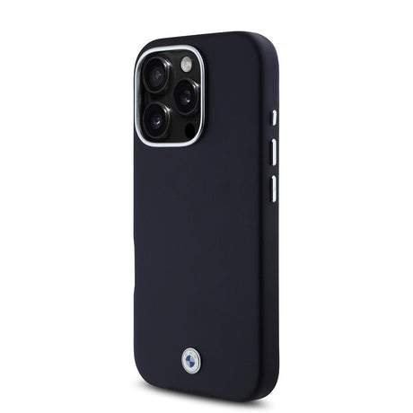 Apple iPhone 16 Pro Max Kılıf BMW Orjinal Lisanslı M-safe Şarj Özellikli Metal Logolu Tam Kaplama Deri Kapak