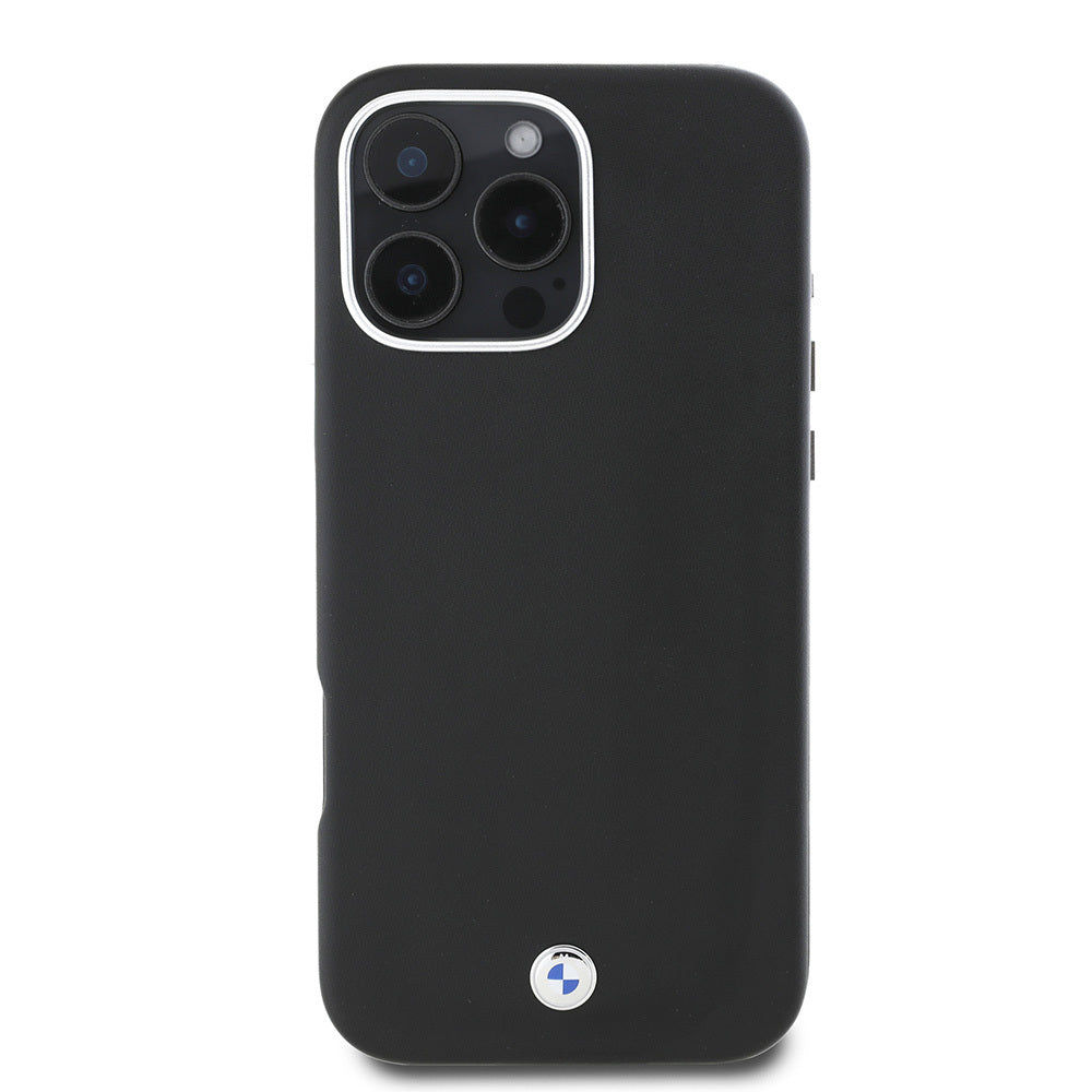 Apple iPhone 16 Pro Max Kılıf BMW Orjinal Lisanslı M-safe Şarj Özellikli Metal Logolu Tam Kaplama Deri Kapak