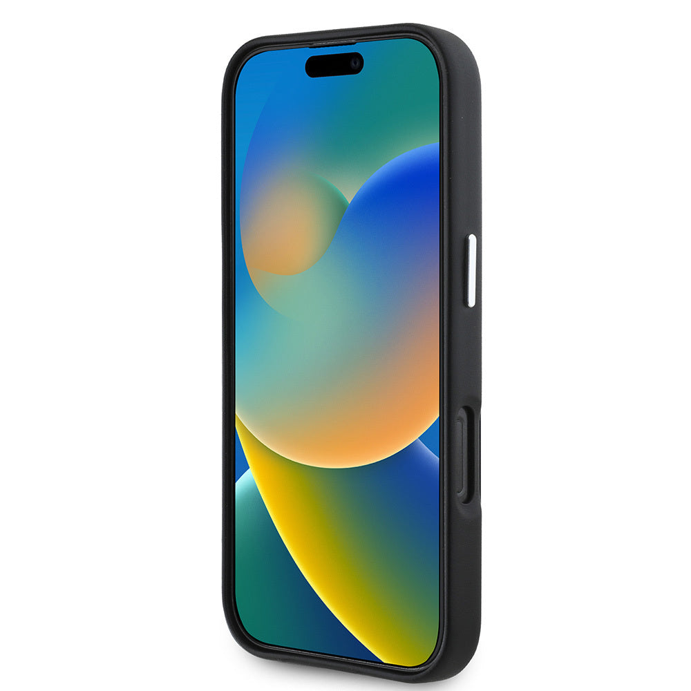 Apple iPhone 16 Pro Max Kılıf BMW Orjinal Lisanslı M-safe Şarj Özellikli Metal Logolu Tam Kaplama Deri Kapak
