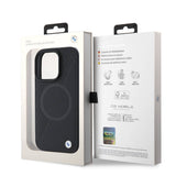 Apple iPhone 16 Pro Max Kılıf BMW Orjinal Lisanslı M-safe Şarj Özellikli Metal Logolu Yarım Dokulu Circle Deri Kapak