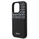Apple iPhone 16 Pro Max Kılıf DKNY Orjinal Lisanslı Kartlıklı 3D Yazılı Repeat Texture Pattern Kapak