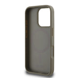 Apple iPhone 16 Pro Max Kılıf DKNY Orjinal Lisanslı M-safe Şarj Özellikli 3D Yazılı Grid Pattern Kapak