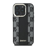 Apple iPhone 16 Pro Max Kılıf DKNY Orjinal Lisanslı M-safe Şarj Özellikli 3D Yazılı Checkered Pattern Kapak