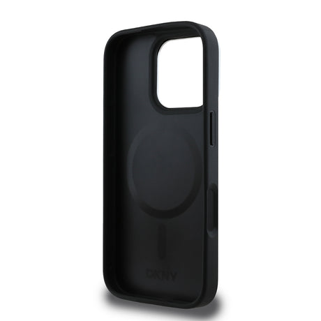 Apple iPhone 16 Pro Max Kılıf DKNY Orjinal Lisanslı M-safe Şarj Özellikli 3D Yazılı Checkered Pattern Kapak