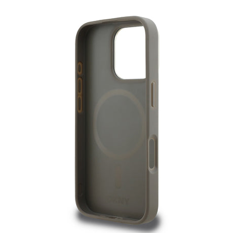 Apple iPhone 16 Pro Max Kılıf DKNY Orjinal Lisanslı M-safe Şarj Özellikli 3D Yazılı Checkered Pattern Kapak