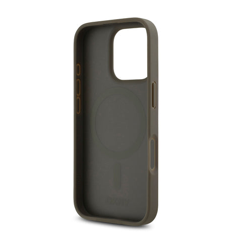 Apple iPhone 16 Pro Max Kılıf DKNY Orjinal Lisanslı M-safe Şarj Özellikli 3D Yazılı Repeat Pattern Kapak