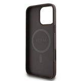 Apple iPhone 16 Pro Max Kılıf Guess Orjinal Lisanslı M-safe Şarj Özellikli 4G Şerit Tasarımlı Printed Kapak