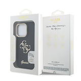 Apple iPhone 16 Pro Max Kılıf Guess Orjinal Lisanslı Grained Yazı Logolu Kamera Standlı Kapak