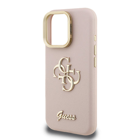 Apple iPhone 16 Pro Max Kılıf Guess Orjinal Lisanslı Grained Yazı Logolu Kamera Standlı Kapak