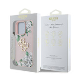 Apple iPhone 16 Pro Max Kılıf Guess Orjinal Lisanslı Gül Baskılı Büyük Metal Logo Dizaynlı Kapak