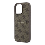 Apple iPhone 16 Pro Max Kılıf Guess Orjinal Lisanslı M-safe Kabartmalı 4G Desenli Yazı Logolu Kapak